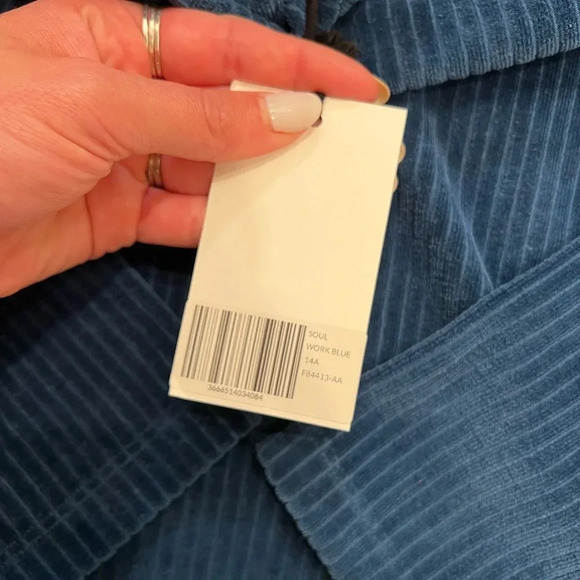 NWT Hundred Pieces Blue Velvet Turtleneck Top - Picture 6 of 6